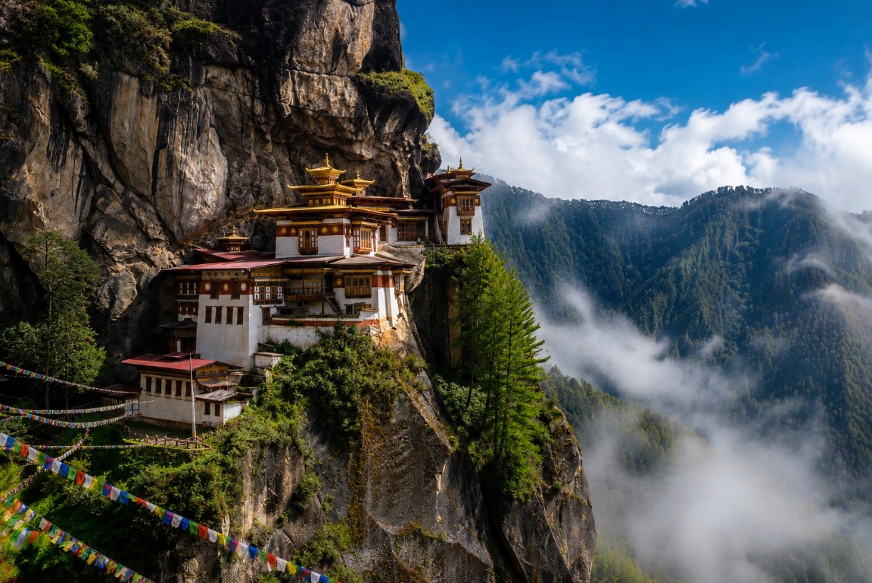 Tiger's Nest Monastery on the cliff above Paro, Bhutan