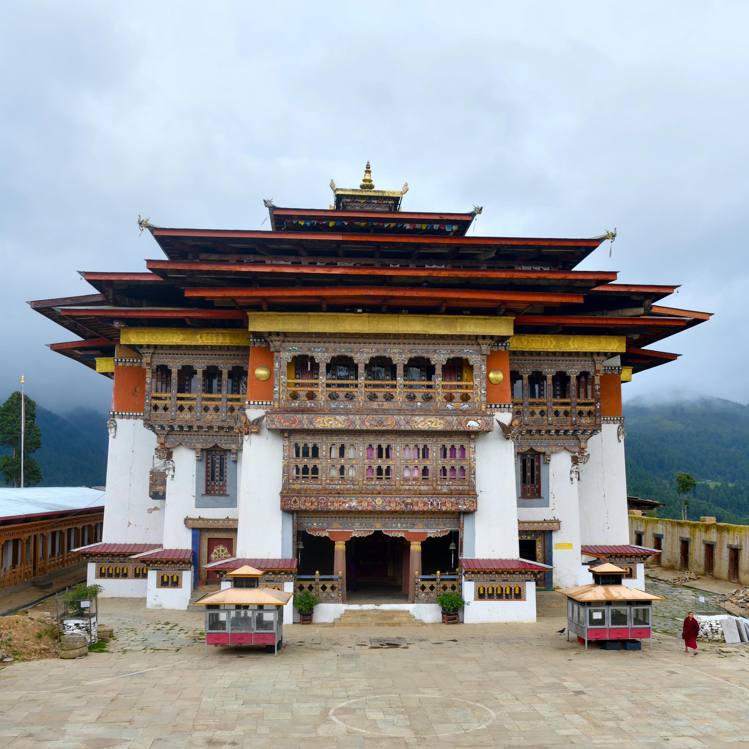 Gangtey Monastery above the Phobjikha Valley in Bhutan